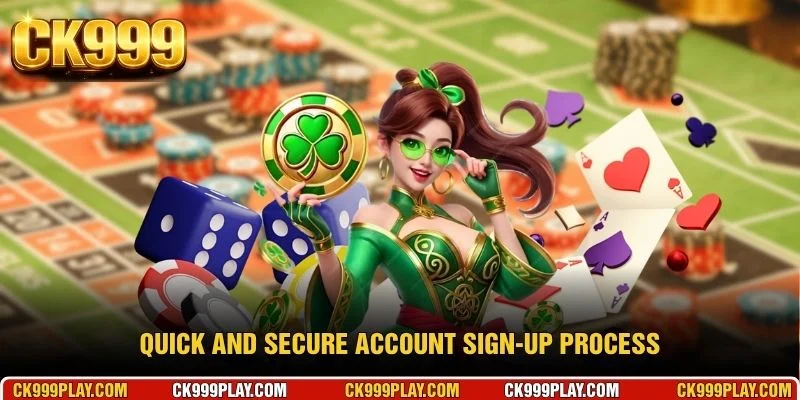Quick and secure account sign-up process