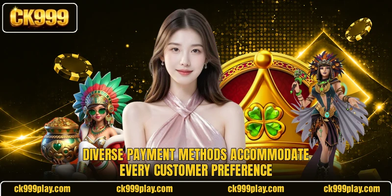 Diverse payment methods accommodate every customer preference