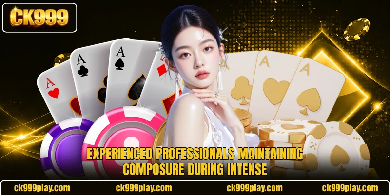 Experienced professionals maintaining composure during intense
